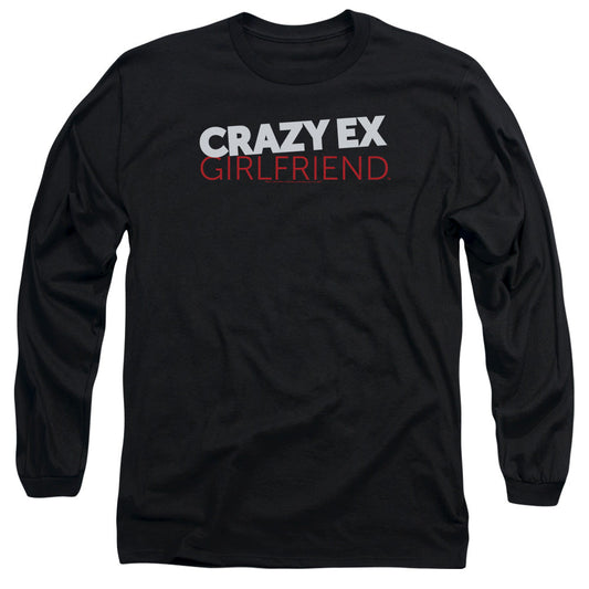 Crazy Ex Girlfriend Crazy Logo Mens Long Sleeve Shirt Black Officially Licensed Officially Licensed