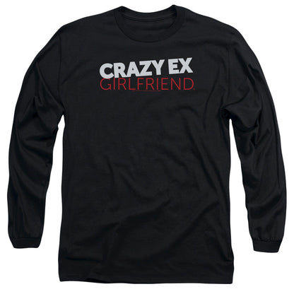 Crazy Ex Girlfriend Crazy Logo Mens Long Sleeve Shirt Black Officially Licensed Officially Licensed