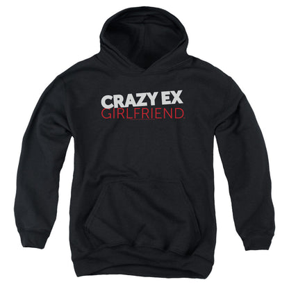Crazy Ex Girlfriend Crazy Logo Kids Youth Hoodie Black Officially Licensed