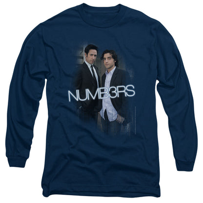 Numb3Rs Don & Charlie Mens Long Sleeve Shirt Navy Officially Licensed