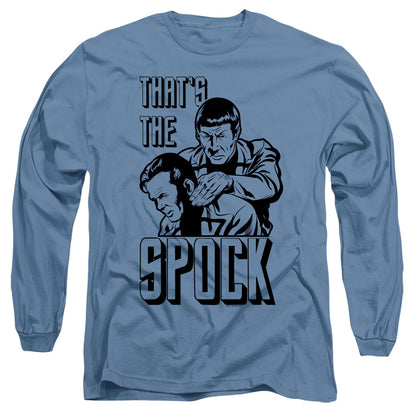 Star Trek Thats The Spock Mens Long Sleeve Shirt Carolina Blue Officially Licensed Officially Licensed