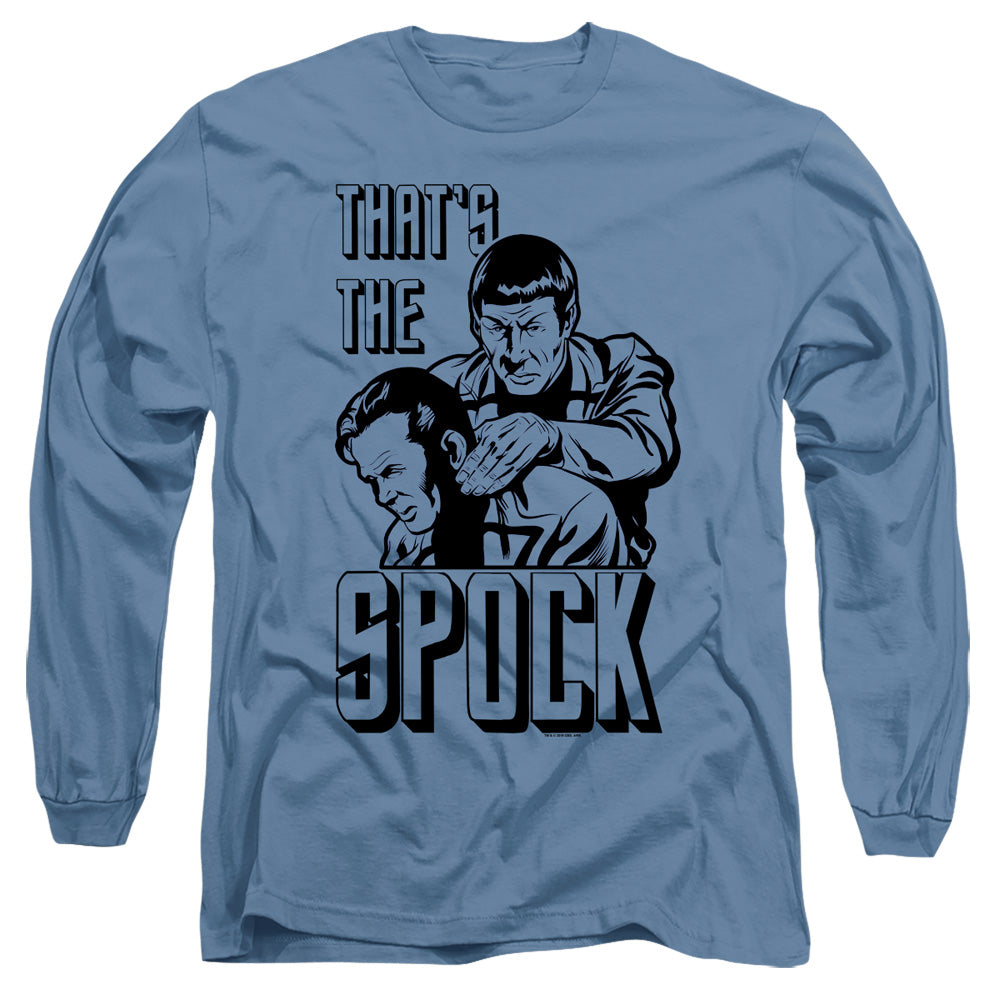 Star Trek Thats The Spock Mens Long Sleeve Shirt Carolina Blue Officially Licensed Officially Licensed