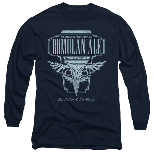 Star Trek The Next Generation Romulan Ale Mens Long Sleeve Shirt Navy Officially Licensed Officially Licensed
