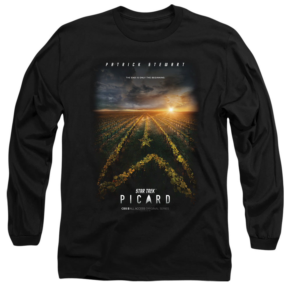 Star Trek Picard Picard Poster Mens Long Sleeve Shirt Black Officially Licensed Officially Licensed