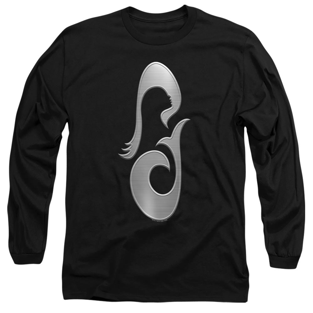 Star Trek Picard La Sirena Metal Icon Mens Long Sleeve Shirt Black Officially Licensed Officially Licensed