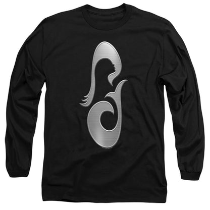 Star Trek Picard La Sirena Metal Icon Mens Long Sleeve Shirt Black Officially Licensed Officially Licensed