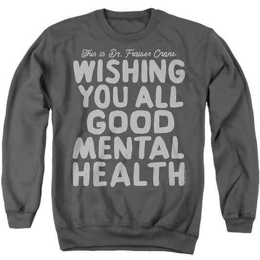 Frasier The Frasier Sign Off Mens Crewneck Sweatshirt Charcoal