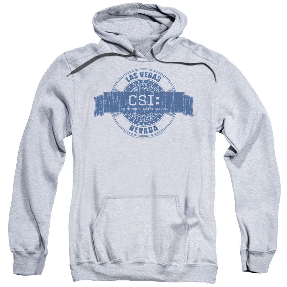 Csi Vegas Badge Mens Hoodie Athletic Heather Officially Licensed