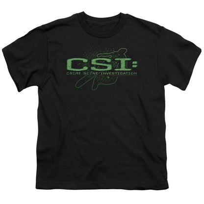 Csi Sketchy Shadow Kids Youth T Shirt Black Officially Licensed