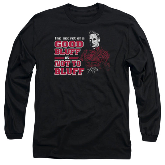 Ncis No Bluffing Mens Long Sleeve Shirt Black Officially Licensed