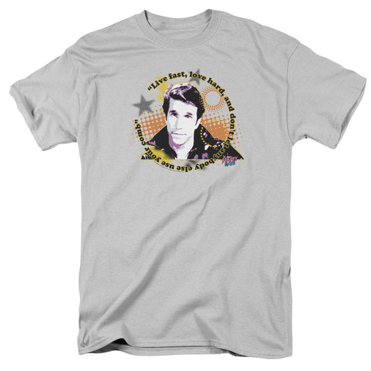 Happy Days Words To Live By Mens T Shirt Silver Officially Licensed