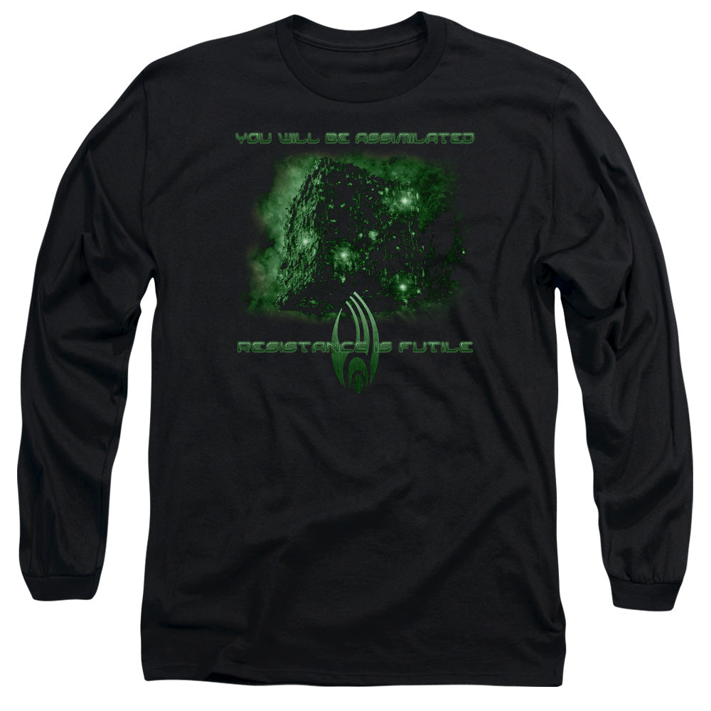 Star Trek Assimilate Mens Long Sleeve Shirt Black Officially Licensed Officially Licensed