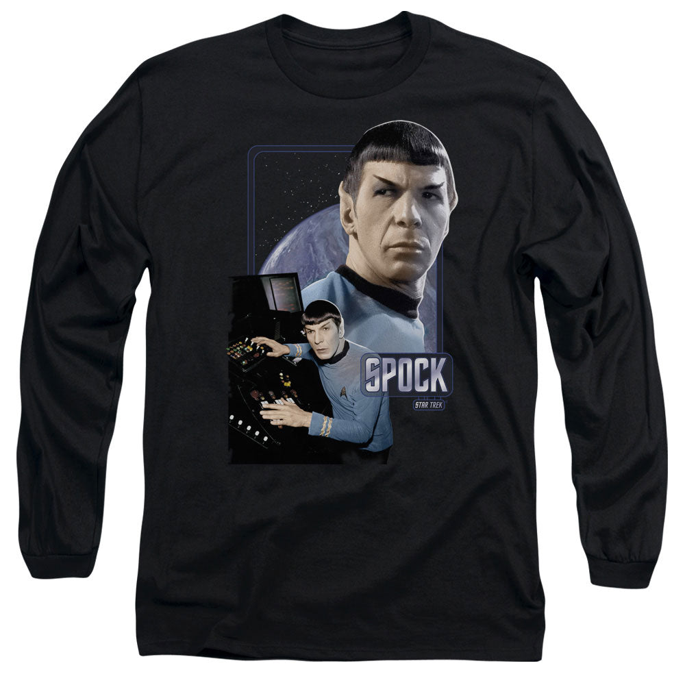 Star Trek Spock Mens Long Sleeve Shirt Black Officially Licensed Officially Licensed