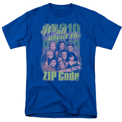 90210 Zip Code Mens T Shirt Royal Blue Officially Licensed