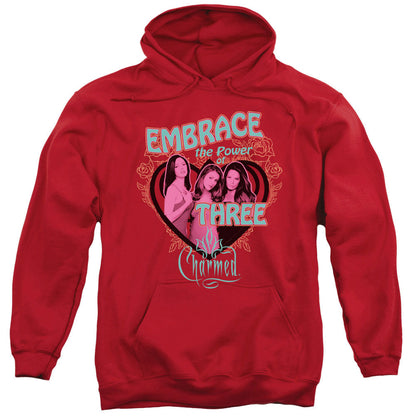 Charmed Embrace The Power Mens Hoodie Red Officially Licensed