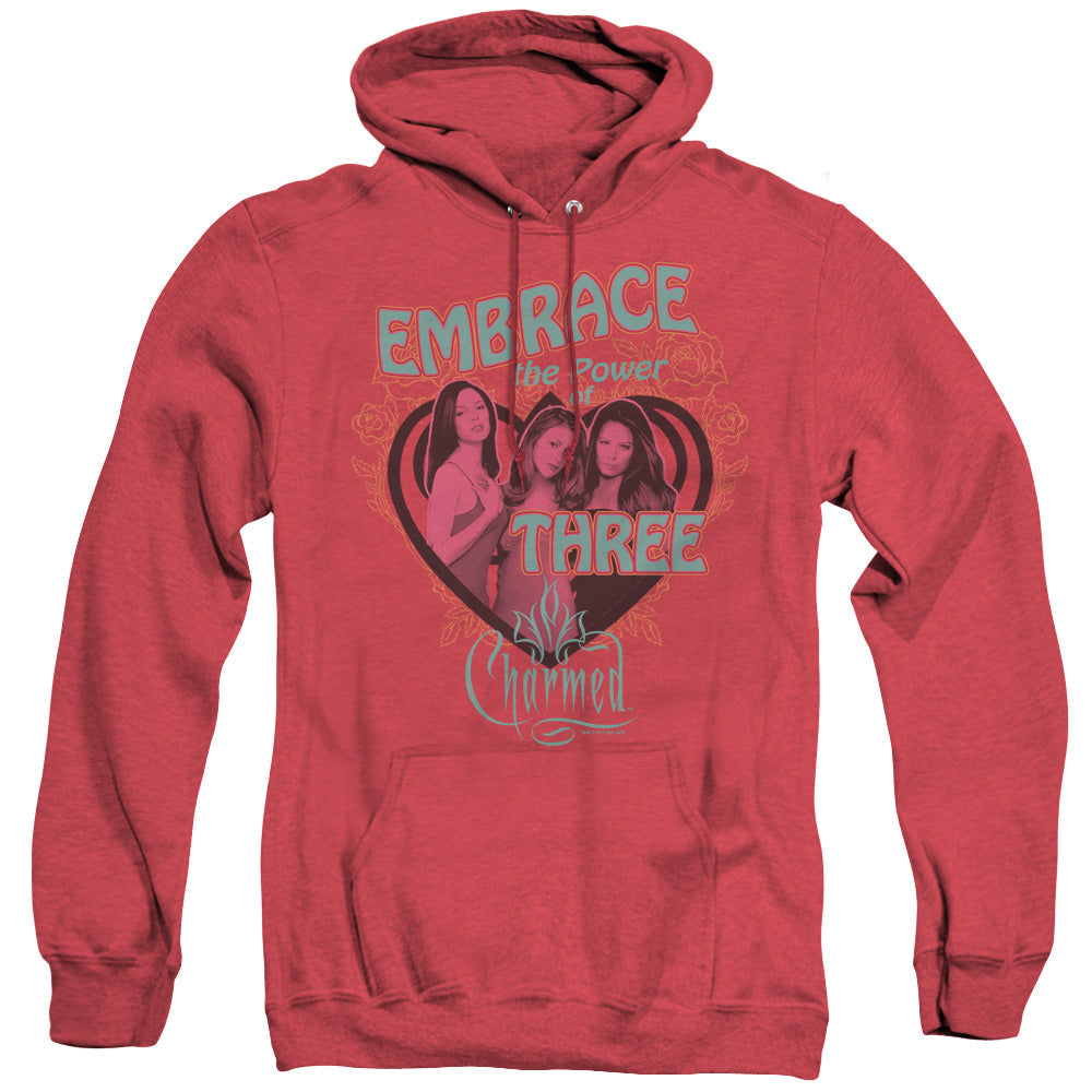 Charmed Embrace The Power Mens Heather Hoodie Red Officially Licensed