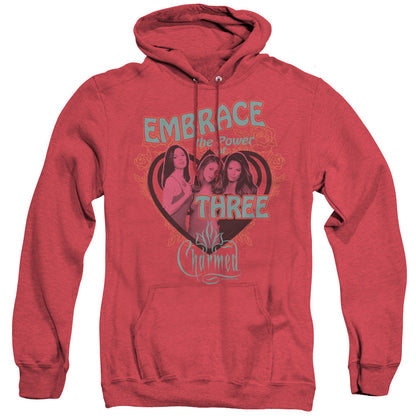 Charmed Embrace The Power Mens Heather Hoodie Red Officially Licensed