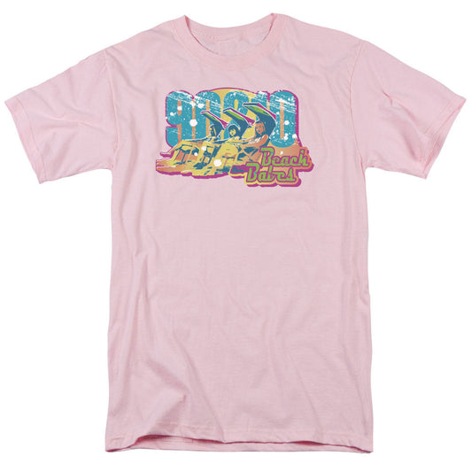90210 Beach Babes Mens T Shirt Pink Officially Licensed