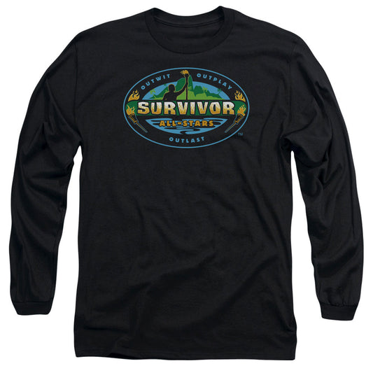 Survivor All Stars Mens Long Sleeve Shirt Black Officially Licensed