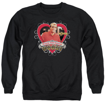 Cheers Woody Mens Crewneck Sweatshirt Black Officially Licensed
