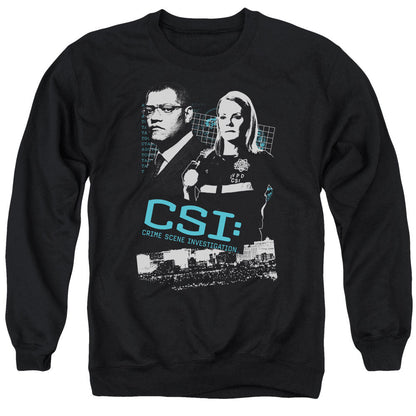 Csi Investigate This Mens Crewneck Sweatshirt Black Officially Licensed