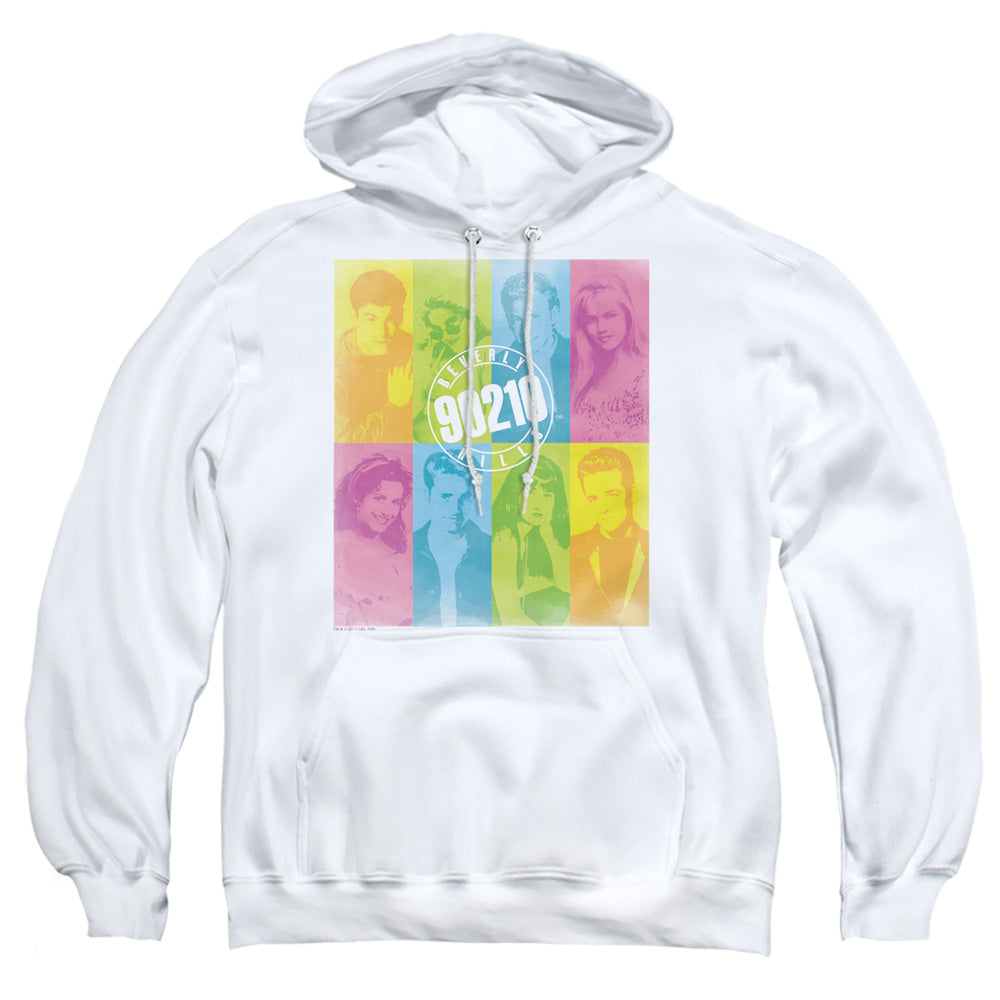 90210 Color Block Of Friends Mens Hoodie White Officially Licensed