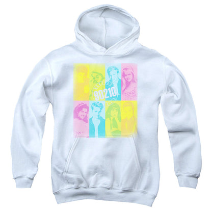 90210 Color Block of Friends Kids Youth Hoodie White Officially Licensed