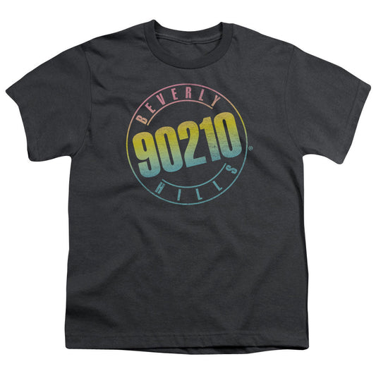 90210 Color Blend Logo Kids Youth T Shirt Charcoal Officially Licensed