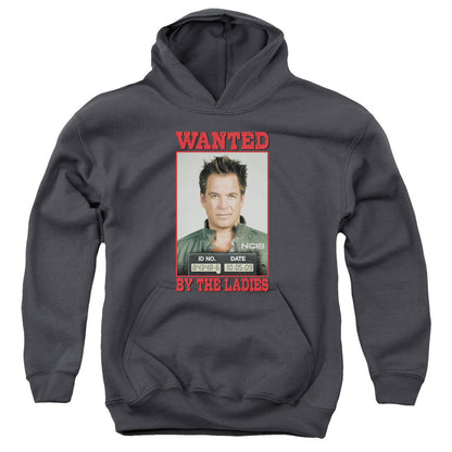 Ncis Wanted Kids Youth Hoodie Charcoal Officially Licensed