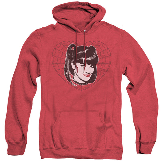 Ncis Abby Heart Heather Mens Hoodie Red Officially Licensed