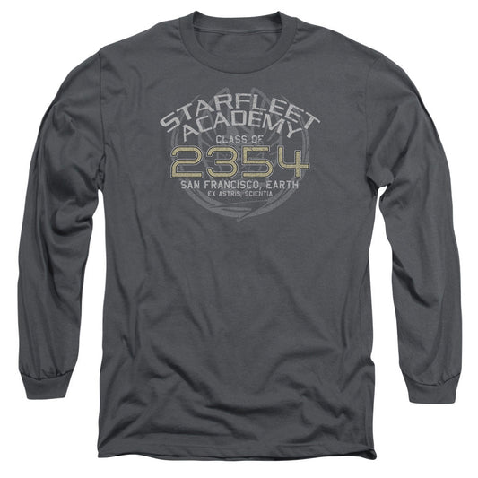 Star Trek Sisko Graduation Mens Long Sleeve Shirt Charcoal Officially Licensed Officially Licensed