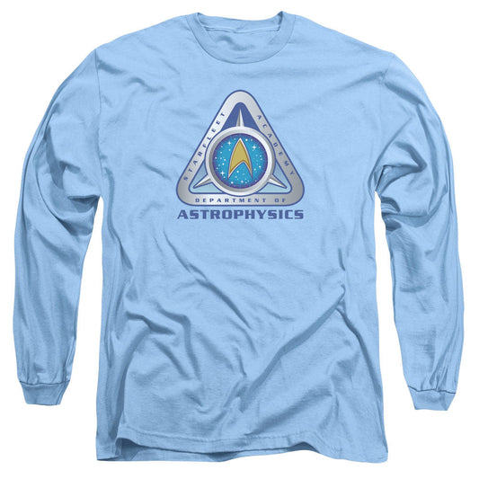 Star Trek Astrophysics Mens Long Sleeve Shirt Carolina Blue Officially Licensed Officially Licensed