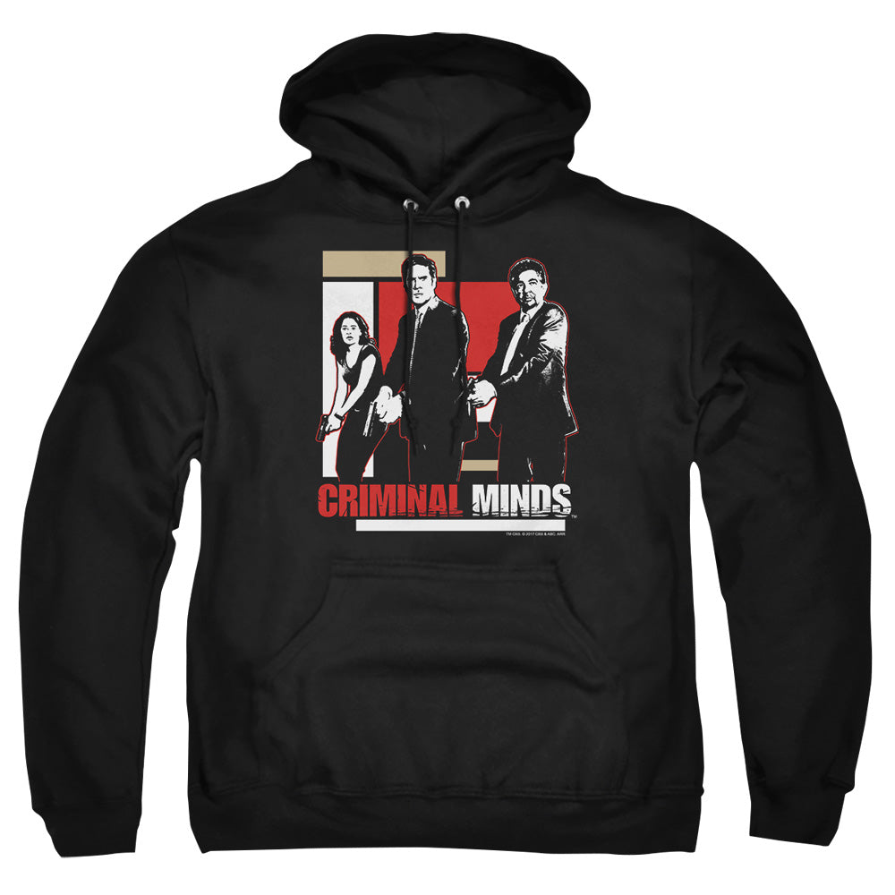 Criminal Minds Guns Drawn Mens Hoodie Black Officially Licensed