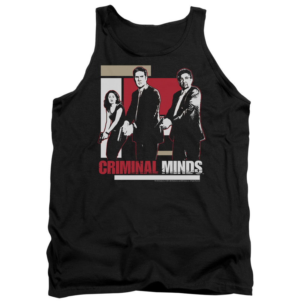 Criminal Minds Guns Drawn Mens Tank Top Shirt Black Officially Licensed