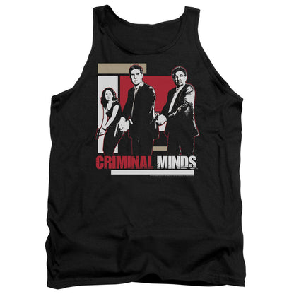 Criminal Minds Guns Drawn Mens Tank Top Shirt Black Officially Licensed