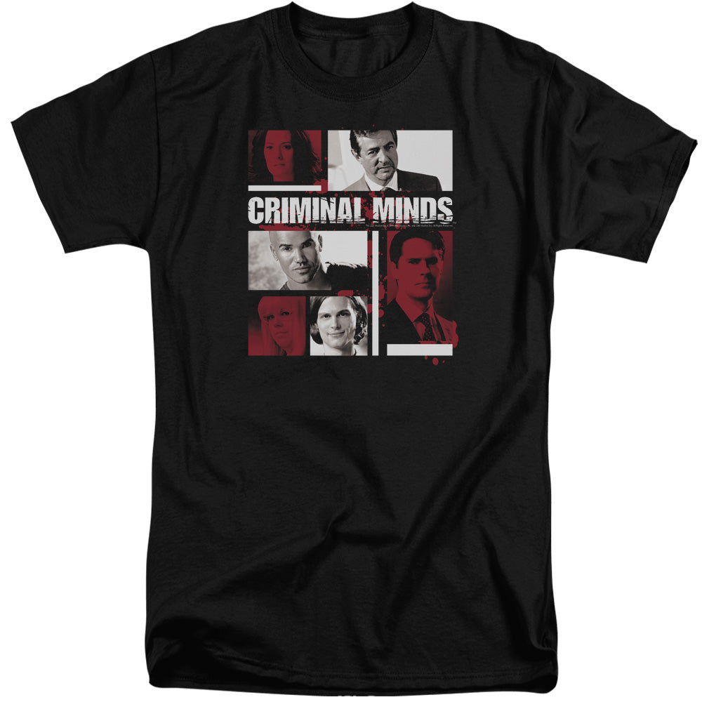 Criminal Minds Character Boxes Mens Tall T Shirt Black Officially Licensed