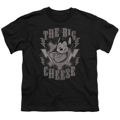 Mighty Mouse the Big Cheese Kids Youth T Shirt Black Officially Licensed