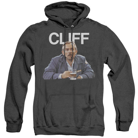 Cheers Cliff Heather Mens Hoodie Black Officially Licensed