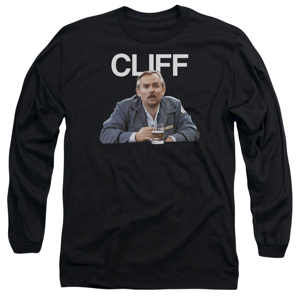 Cheers Cliff Mens Long Sleeve Shirt Black Officially Licensed Officially Licensed