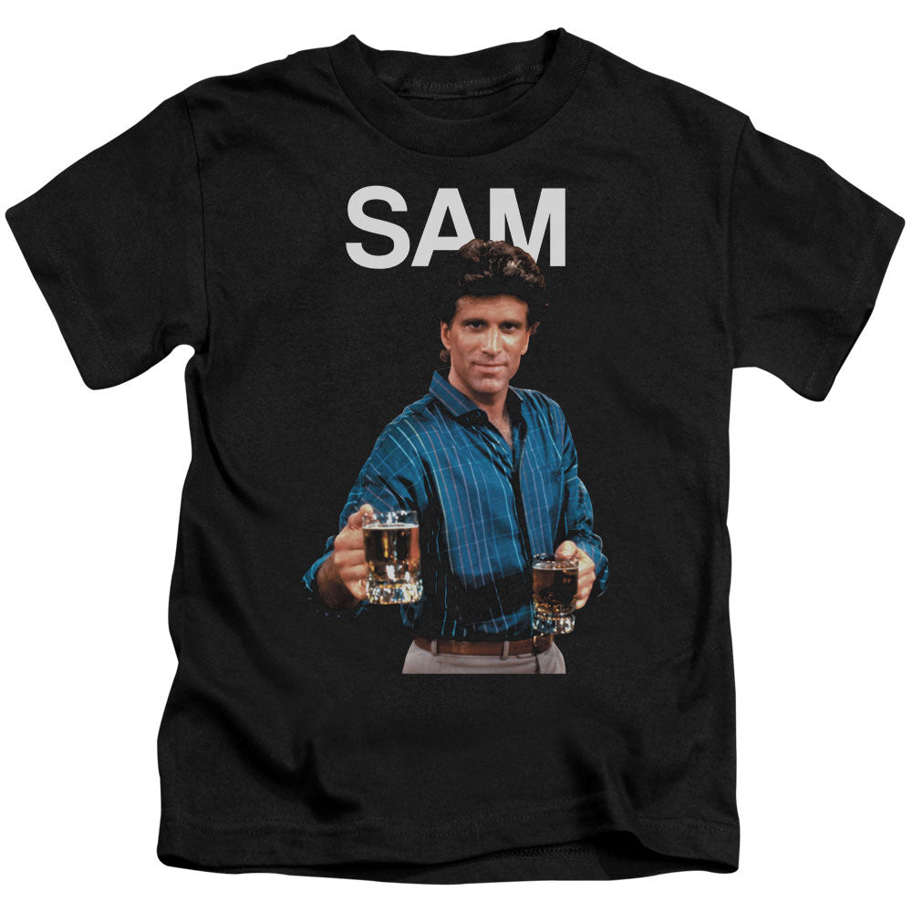 Cheers Sam Juvenile Kids Youth T Shirt Black Officially Licensed