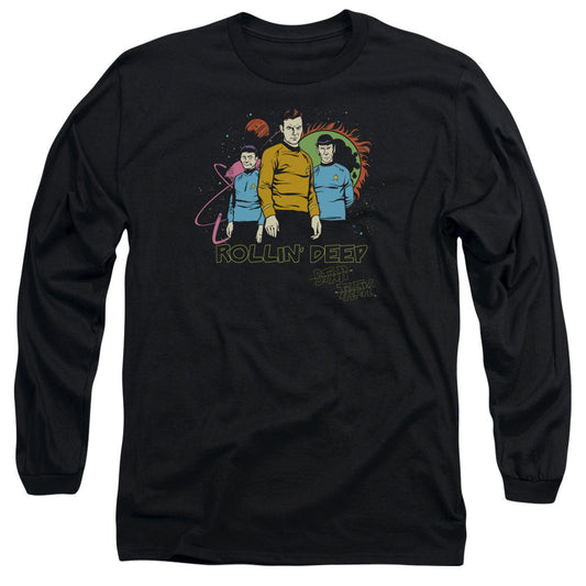 Star Trek Rollin Deep Mens Long Sleeve Shirt Black Officially Licensed Officially Licensed