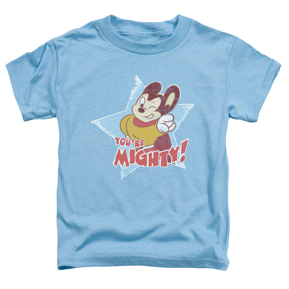 Mighty Mouse Youre Mighty Toddler Kids Youth T Shirt Carolina Blue Officially Licensed