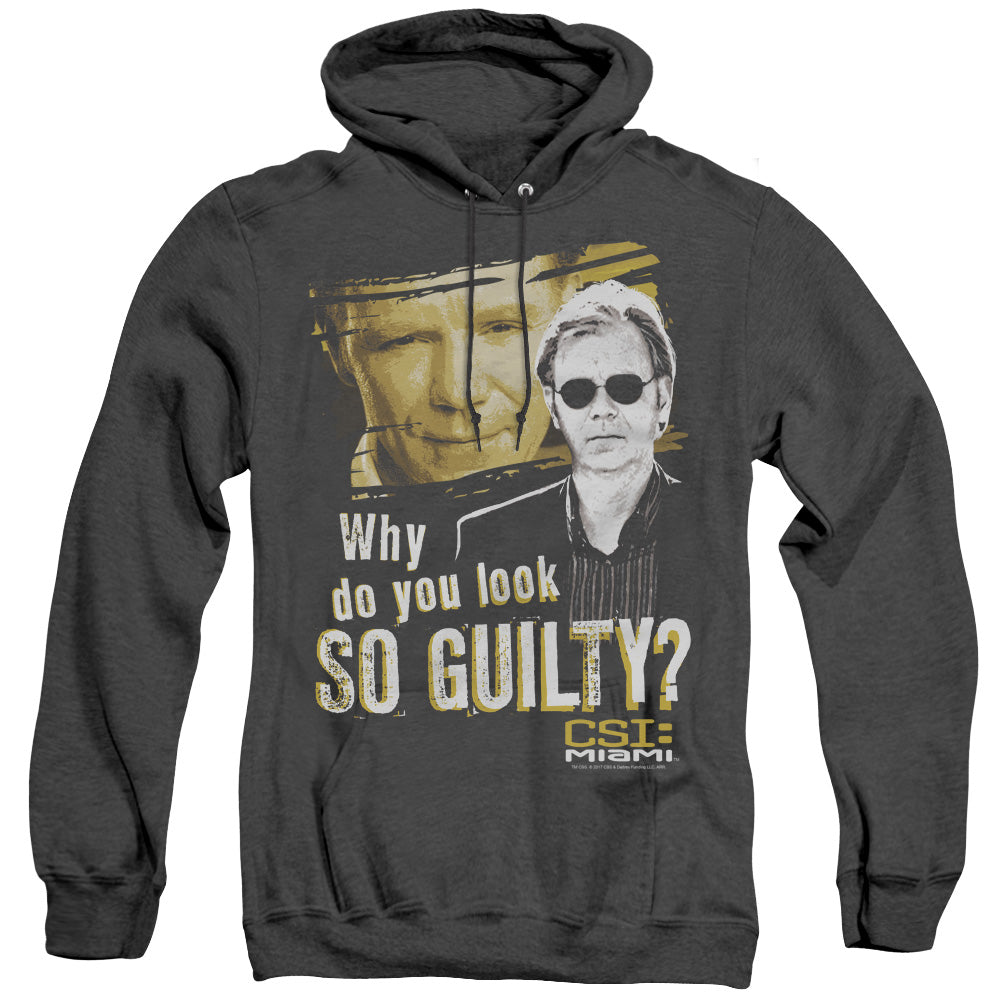 Csi Miami So Guilty Mens Heather Hoodie Black Officially Licensed
