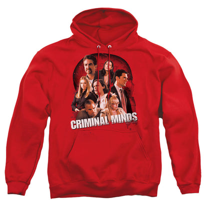 Criminal Minds Brain Trust Mens Hoodie Red Officially Licensed