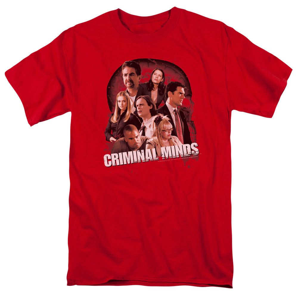 Criminal Minds Brain Trust Mens T Shirt Red Officially Licensed