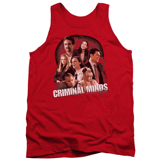 Criminal Minds Brain Trust Mens Tank Top Shirt Red Officially Licensed