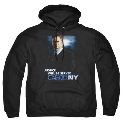 Csi:Ny Justice Served Mens Hoodie Black Officially Licensed
