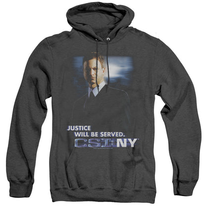 Csi:Ny Justice Served Heather Mens Hoodie Black Officially Licensed