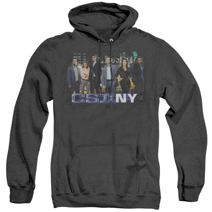 Csi Ny Cast Mens Heather Hoodie Black Officially Licensed