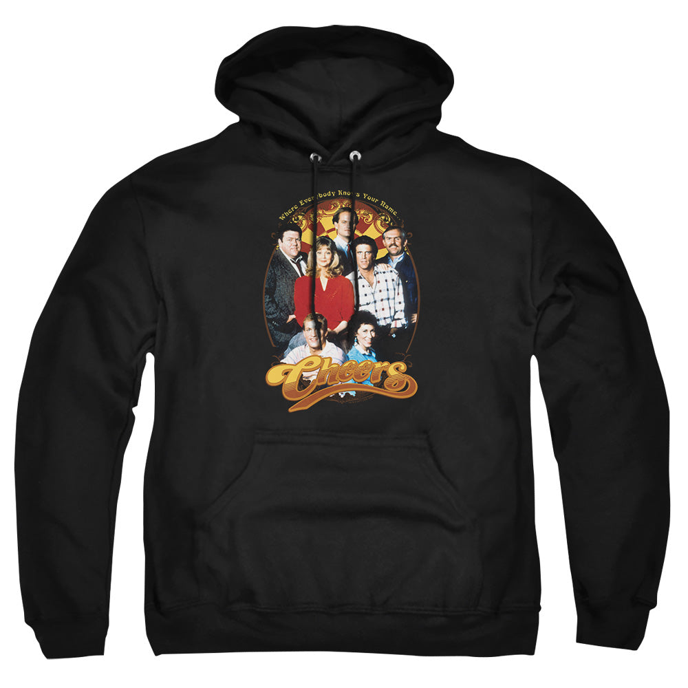 Cheers Group Shot Mens Hoodie Black Officially Licensed